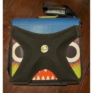 Case-It Monster X-Hugger‎ Round 3 Ring Zipper Binder with Strap NEW, W/TAGS